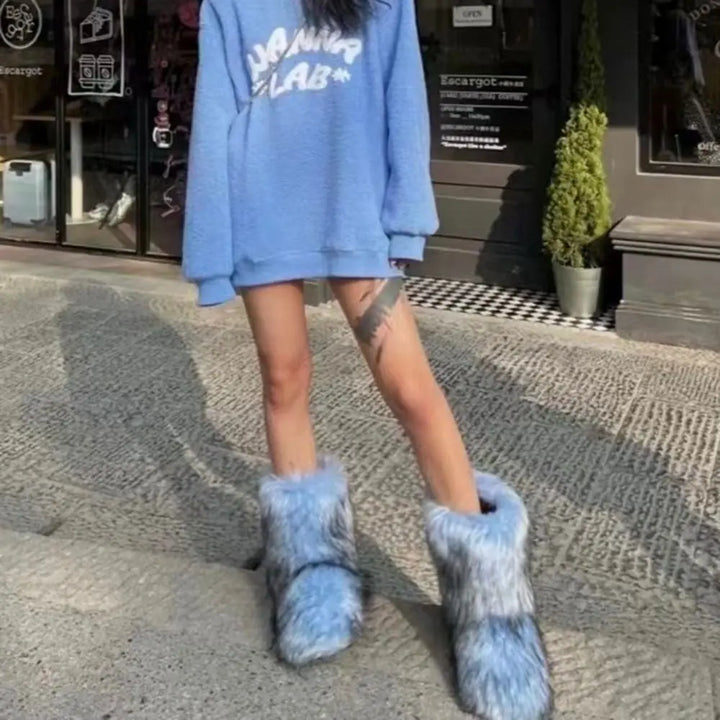 Damskie zimowe śniegowce z futerkiem – ciepłe, miękkie i na platformie